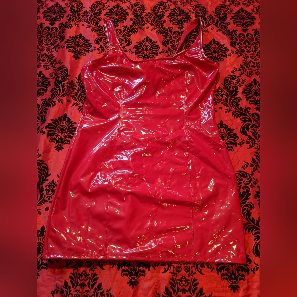 Vinyl bodycon dress